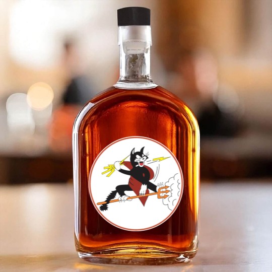Fighter Squadron 191 (VF-191) Satan's Kittens Whiskey Bottles