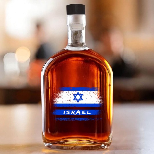 Israel Vintage Flag / Gift Jerusalem Whiskey Bottles