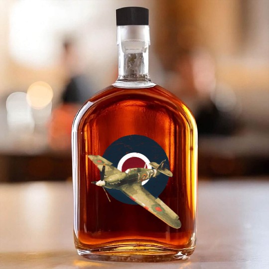 Hawker Hurricane RAF WW2 Fighter Plane Whiskey Bottles