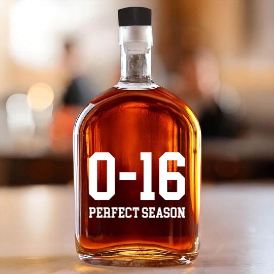 Detroit Lions 0 16 Perfect Season Whiskey Bottles