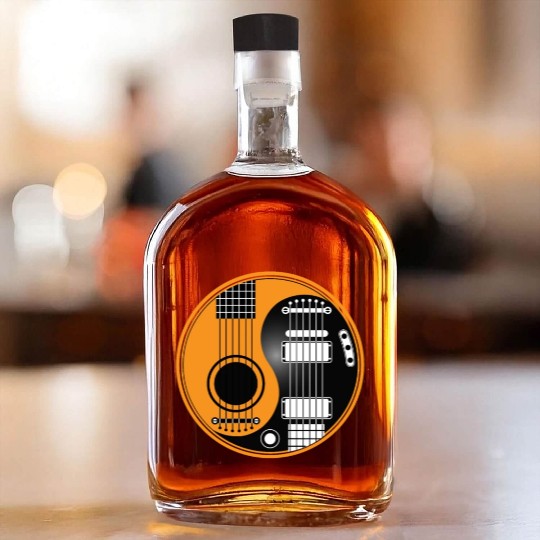 Guitar Ying Yang Whiskey Bottles