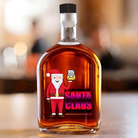 Christmas Santa Claus Mail Man Winter Post Man Whiskey Bottles