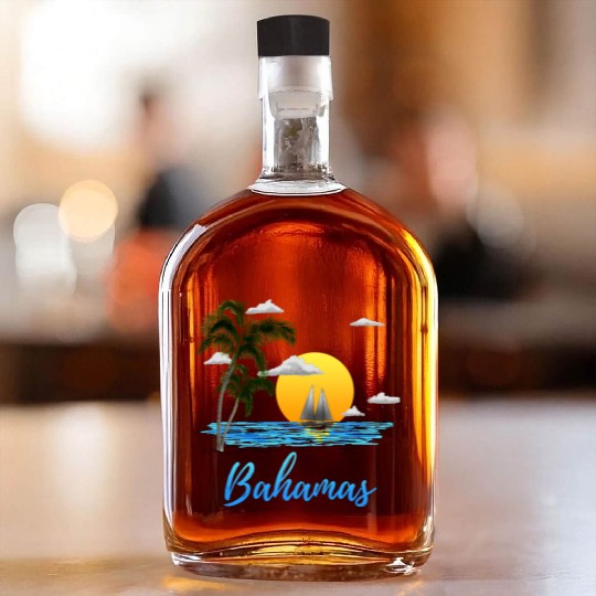 Bahamas Vacation Sailing Whiskey Bottles