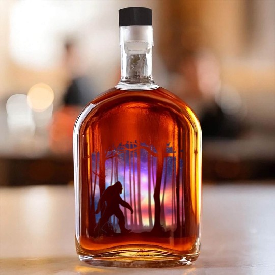 Bigfoot Northern Lights - Space Galaxy Aurora Whiskey Bottles