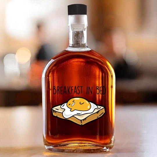 Fried egg toast - Breakfast in bed Whiskey Bottles
