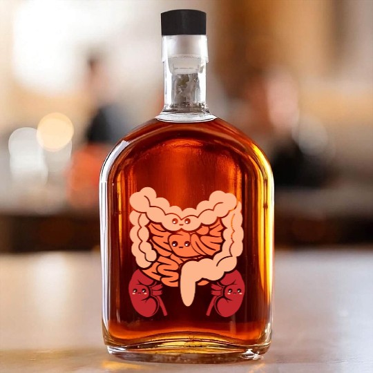 Cute Human Anatomy Body Parts Organs Gift Whiskey Bottles