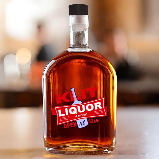 KLIT Liquor parody logo Whiskey Bottles