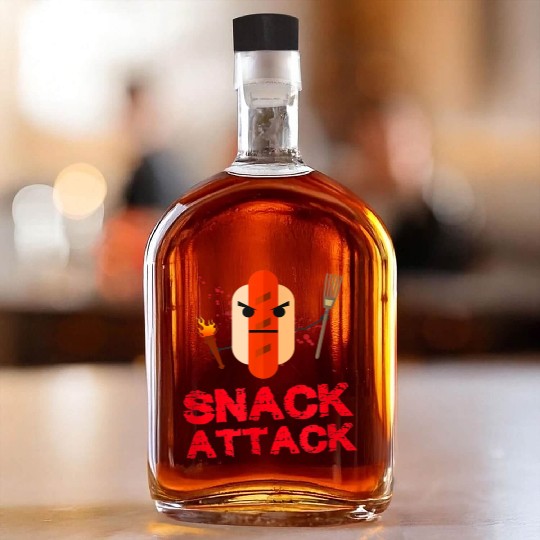Funny Hot Dog Snack Attack Food Snacks Whiskey Bottles