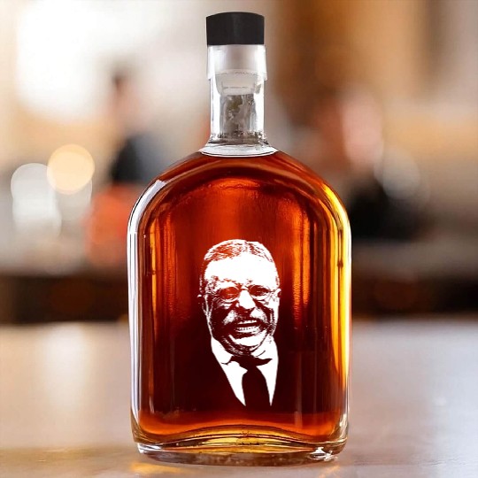 President Teddy Roosevelt Graphic Whiskey Bottles