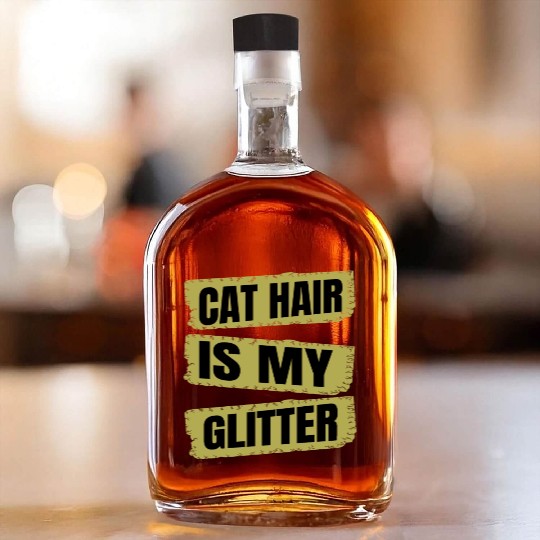 funny cat funny sayings play cat mom cat face Whiskey Bottles