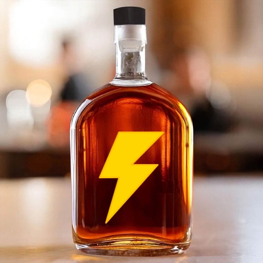 yellow lightning bolt Whiskey Bottles