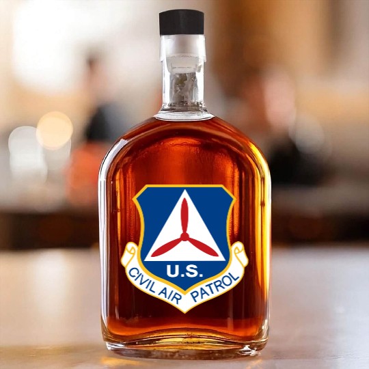 Civil Air Patrol Logo Air Force Cap Military Veter Whiskey Bottles