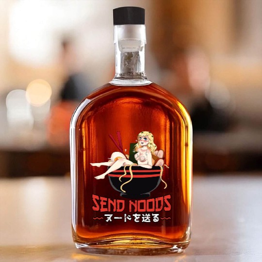 Send Noods Waifu Material Ramen Noodles Gift Whiskey Bottles