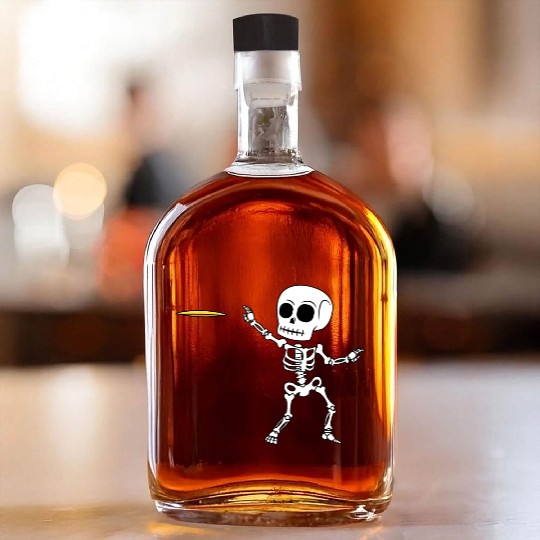 Skeleton Flying Disc Golf Halloween Frisbee Whiskey Bottles