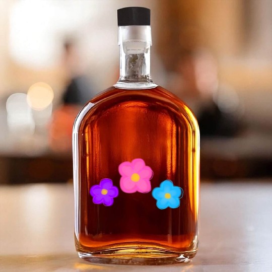 Cute Flower Trio Whiskey Bottles