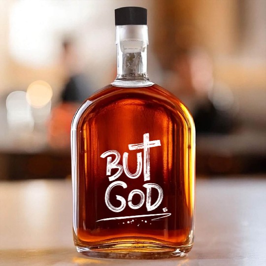 But God Cross Christian Whiskey Bottles