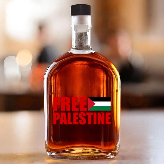 Free palestine Whiskey Bottles