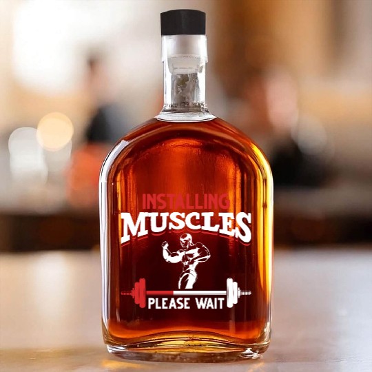 Funny Fitness Gym workout and Weightlifter Whiskey Bottles