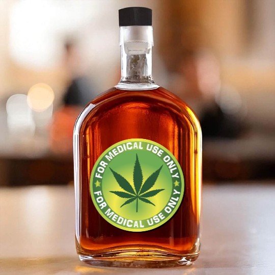 Medical Marijuana (Weed) Whiskey Bottles