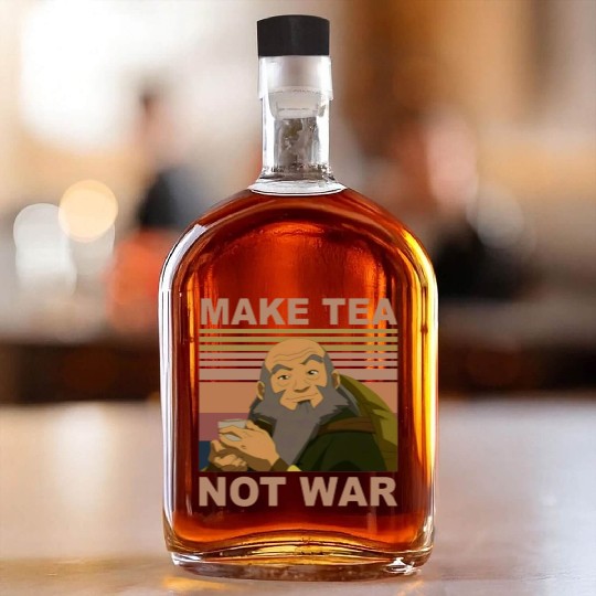 Avatar Iroh Make Tea Not War 3 Whiskey Bottles