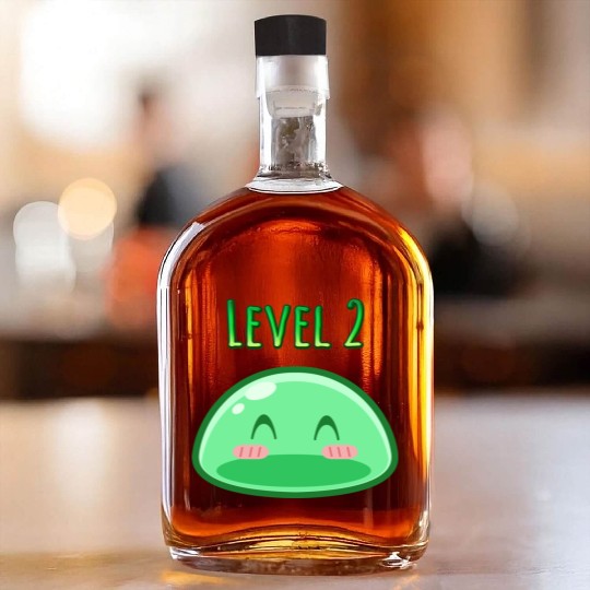 Cute Green Dungeon Slime Monster Weird Anime Whiskey Bottles