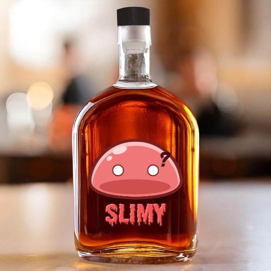 Cute Red Dungeon Slime Monster Weird Anime Whiskey Bottles