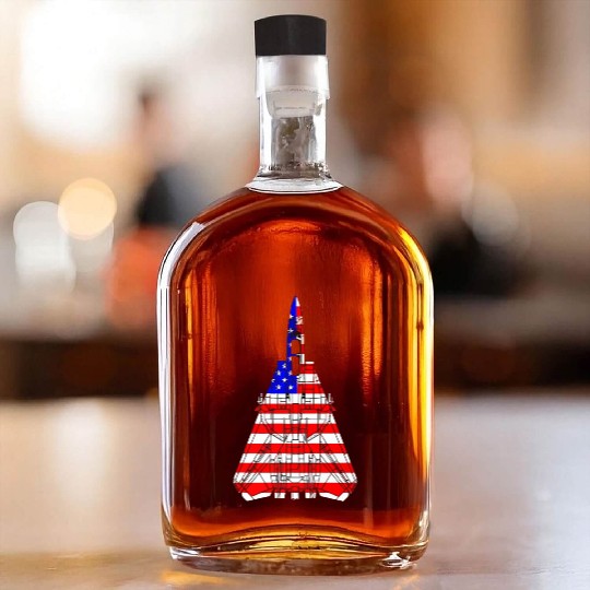 United States F 14 Tomcat Flag Whiskey Bottles