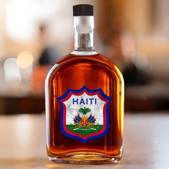 Haiti Crest Design Whiskey Bottles