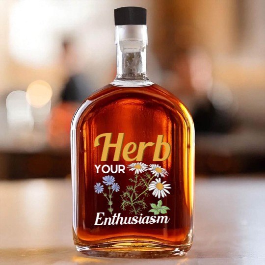 Herb Your Enthusiasm Gardener Gardening Whiskey Bottles
