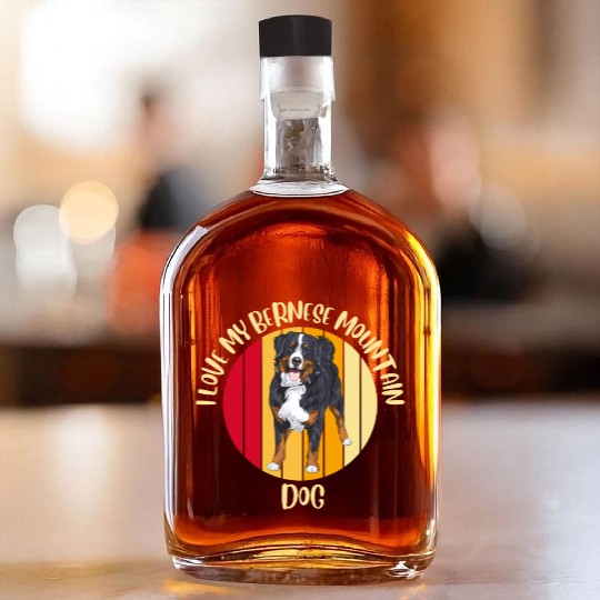 bernese mountain dog Whiskey Bottles