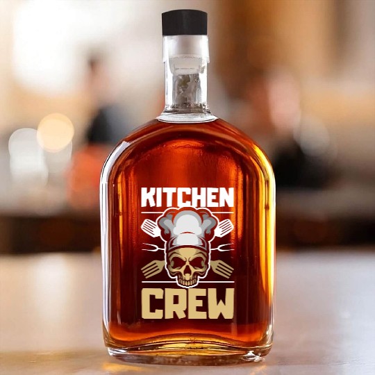 Kitchen Crew Great Cooking Gift Women Men Food T Whiskey Bottles