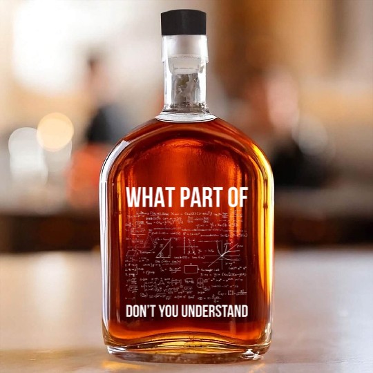 Funny Math Teacher Joke Men Women Fun Best Math Qu Whiskey Bottles