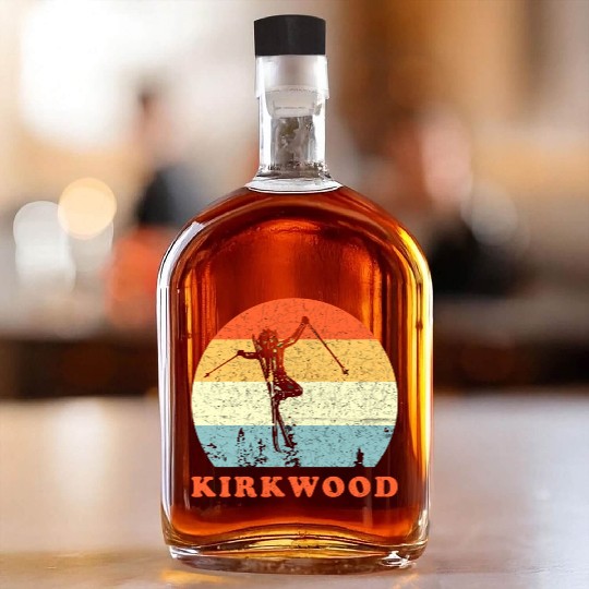 Ski Kirkwood California Vintage Snow Skiing Vacati Whiskey Bottles