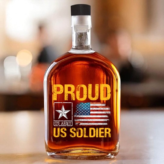 Proud Army Son Army Mom US Army Memorial Day Whiskey Bottles