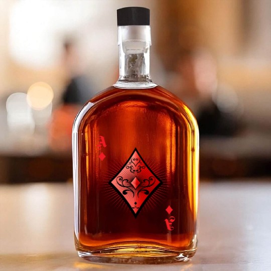 Diamond Poker Ace Casino Whiskey Bottles