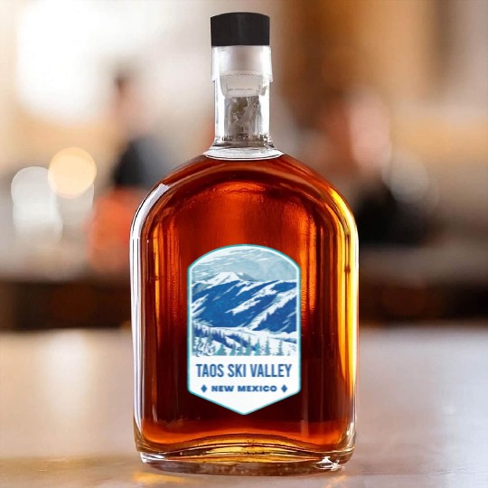 Ski Taos Valley New Mexico Whiskey Bottles
