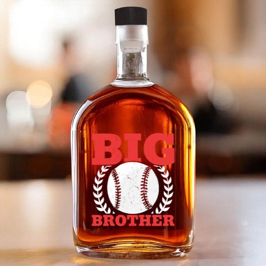 Baseball Big Brother Kids Baseball Player Whiskey Bottles