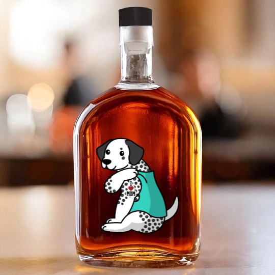 I Love Mom Tattoo Dalmatian Whiskey Bottles