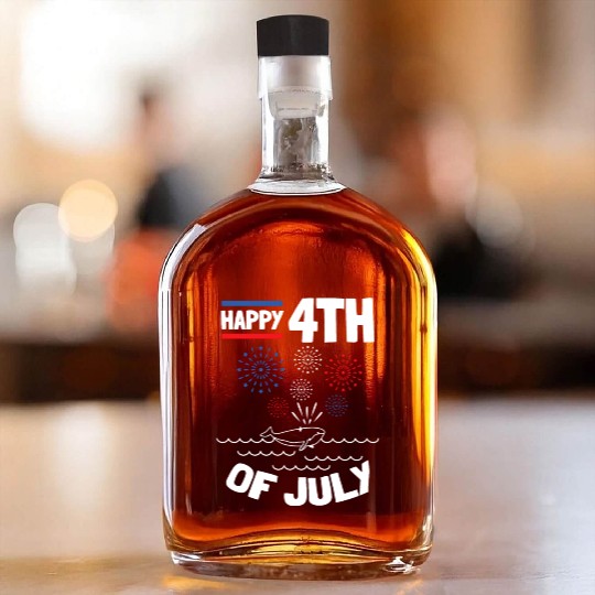 Happy 4th Of July Whale 4th Of July Baby Whiskey Bottles