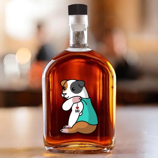 I Love Dad Guinea Pig Whiskey Bottles