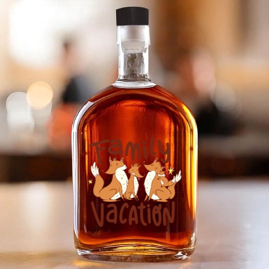 Family vacation foxes Family vacation foxes gift i Whiskey Bottles
