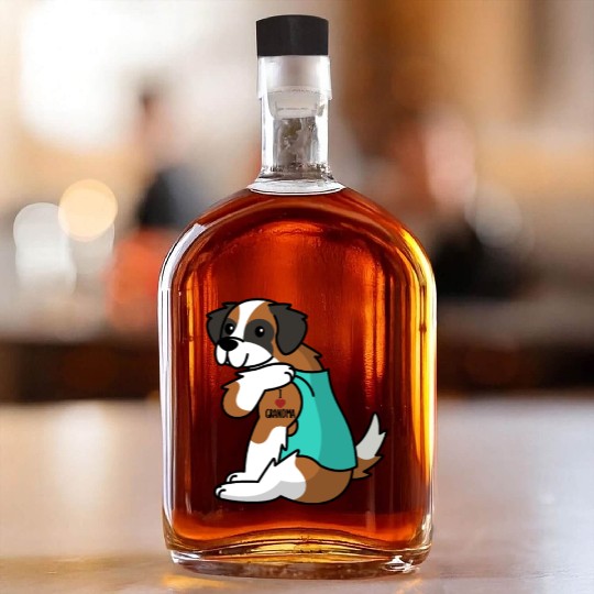 Saint Bernard I Love Grandma Whiskey Bottles
