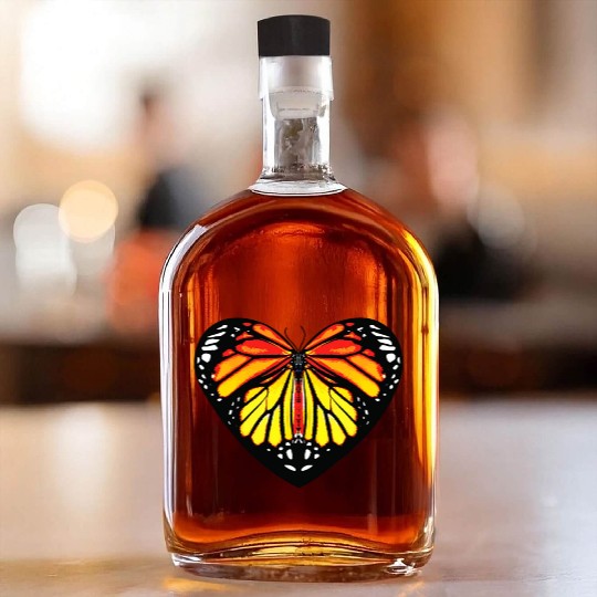 Monarch Butterfly Heart Mom Butterfly Lover Mom Whiskey Bottles