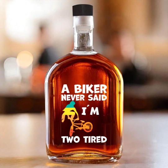 BMX Biker Racing Stunt Whiskey Bottles