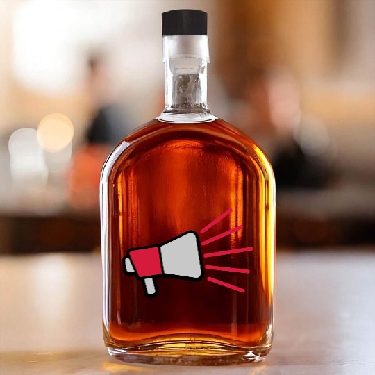 Loud speech icon megaphone Whiskey Bottles