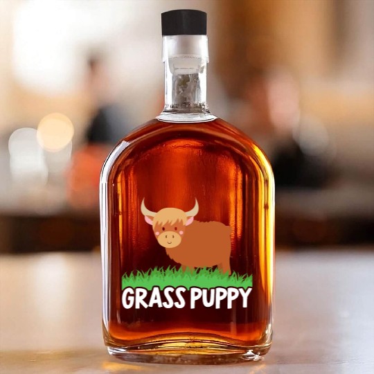 Grass Puppy Highland Farmer Cow Whisperer Farm Whiskey Bottles