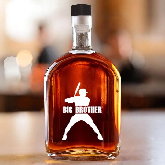 Baseball Big Brother Son Baseball Whiskey Bottles