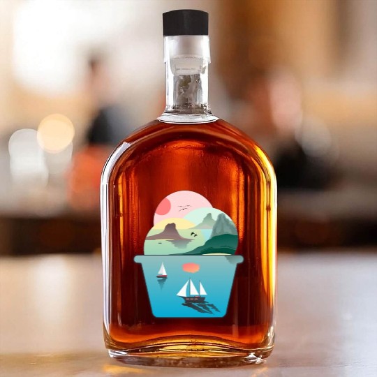 Summer Ice Cream Ocean Wanderlust Sailing Sunset Whiskey Bottles