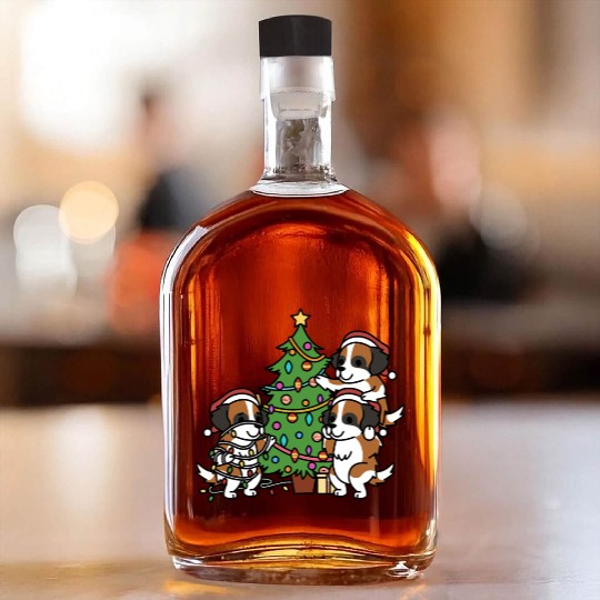 Saint Bernard Christmas Tree Whiskey Bottles