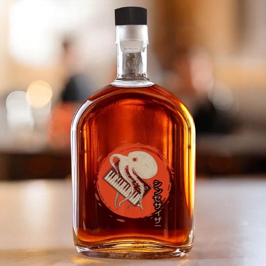 Calligraphy Analog Synthesizer Octopus Synth Music Whiskey Bottles